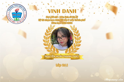 TRƯỜNG THCS ĐỊNH HÒA VINH DANH HỌC SINH ĐẠT THÀNH TÍCH CAO CẤP THÀNH PHỐ