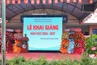 🎓 TRƯỜNG THCS ĐỊNH HÒA – TƯNG BỪNG KHAI GIẢNG NĂM HỌC 2026–2027