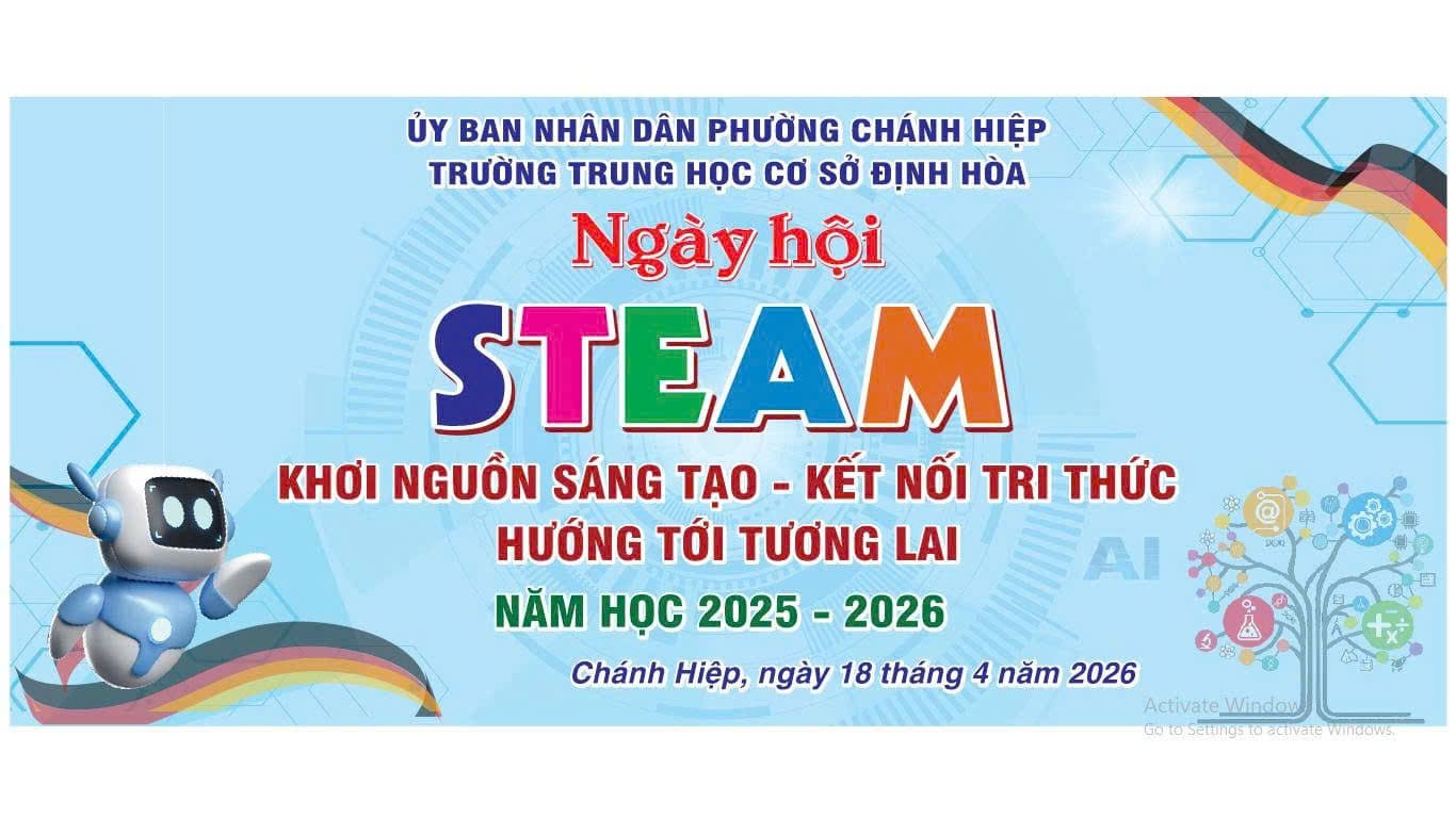 TRƯỜNG THCS ĐỊNH HÒA TỔ CHỨC NGÀY HỘI STEAM NĂM HỌC 2025 – 2026