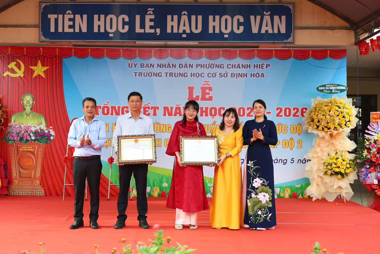 TRƯỜNG THCS ĐỊNH HÒA TỔ CHỨC LỄ TỔNG KẾT NĂM HỌC 2025 – 2026 🎓💐💐💐💐